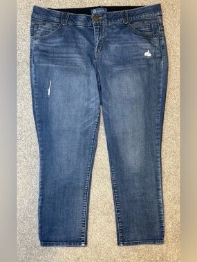Democracy Womens Jeans Size 20W Blue Cropped Ab Solution 40 X 27